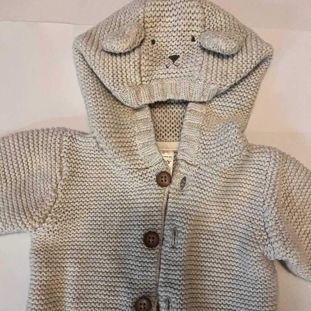 Carter’s Bear Cardigan for baby Sz 9 mon - Picture 2 of 9